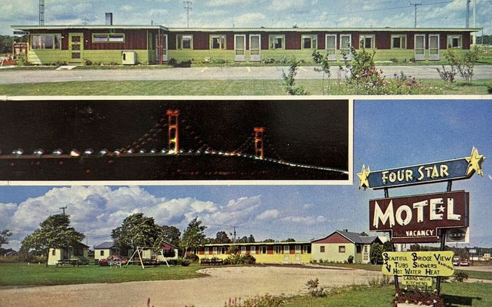 Four Star Motel - Vintage Postcard (newer photo)